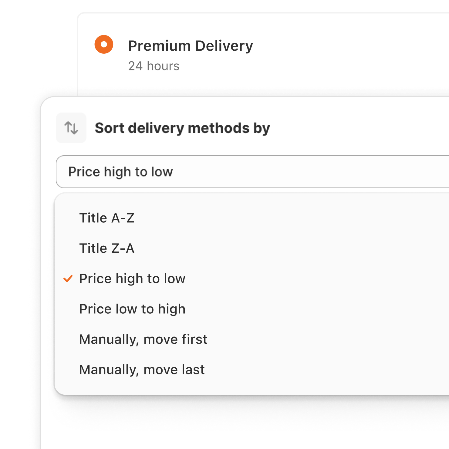 Reorder delivery methods image